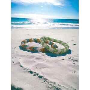 2 Handmade glass beaded bracelets- Sasha Co. Sz med